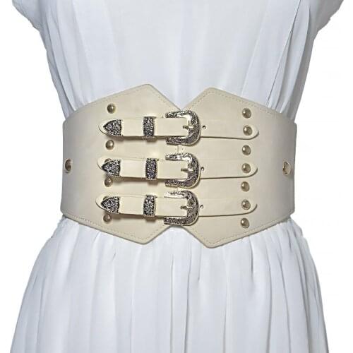 CKobj Fashion New Womens Belt, Ladies Wild Decoration, Atmospheric Punk Style Perforated Breathable Girdle With Skirt Coat