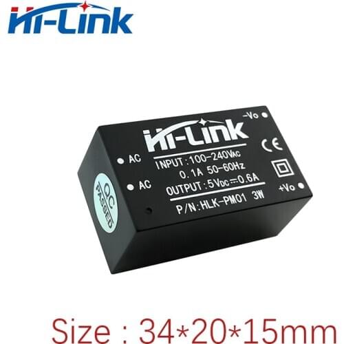 Free ship 40pcs*HLK-PM01 3W 5V 600mA ac dc switching power module Hi-Link Manufacturer