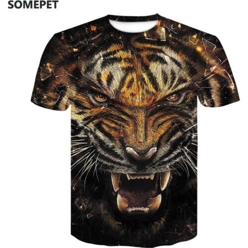 Brand 2020 New Lion/tiger T Shirt Men Anime Tshirt China 3d Print T-shirt Hip Hop Tee Cool Mens Clothing New Summer Big Size Top