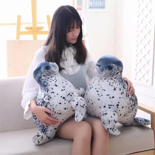 New Plush Big Seal Toy Doll Cute Sea Dog Pillow Ocean Stuffed Animals Soft Toys Childrens Birthday Present
