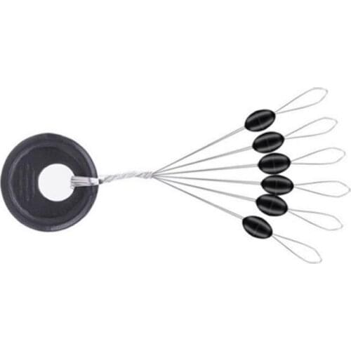 Oval Float Space Bean Catfish Carp Fishing Float Black Rubber Stopper Fishing Bobber for Ocean Boat Fishing / Ocean Rock Fishing