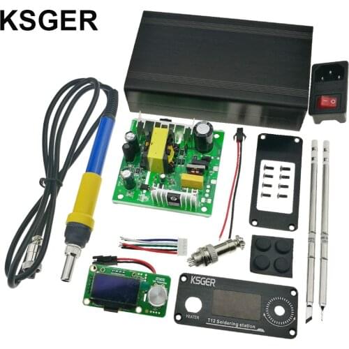 KSGER T12 Soldering Iron Station STM32 V2.1S OLED DIY Kits Solder Iron Tips Welding Tools Controllers FX9501 Aluminum Handle