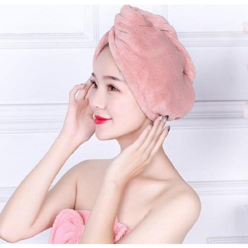 Swimming Towel Rapid Fast Drying Hair Hat Absorbent Towel Cap Turban Wrap Soft Shower Hat