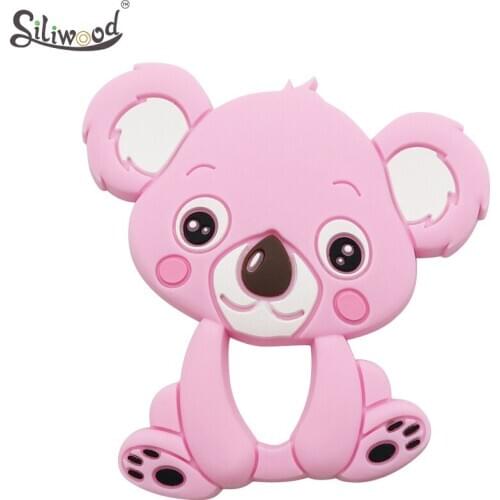 Baby Silicone Teether Teething Newborn Gift Soother Nipple DIY Pacifier Pendant BPA Free Koala Shaped Five Colour Nursing Toy