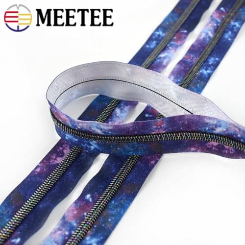 2/4M 5# Guncolored Teeth Nylon Zippers for Sewing Travel Bag Coil Plastic Zips Repair Replacement Kit DIY Garment Accessories