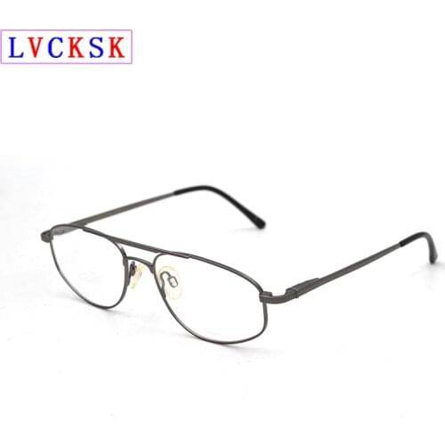 Titanium transparent glasses Frames Men Women Double Beam Clear Glass Glasses Myopia Presbyopia Optical Prescription Frame A3