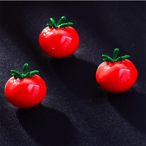 Cute Red Tomato Brooches for Women Hat Backpack Small Fruit Brooch Collar Enamel Pins Jewelry Gift Lapel Pin broche femme bijoux