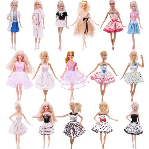 Multicolor 1 Set Long Sleeve Elves Dress Winter Warm Casual Wear Clothes for Barbies Doll&11.5 Inch Doll Kids Toy