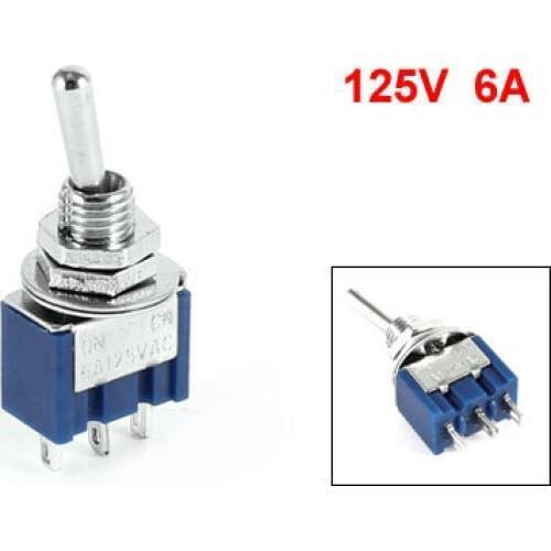 10pcs MTS-103 AC 125V 6A On/Off/On 3 Three Position SPDT 1P2T Toggle Switch Latching Lock