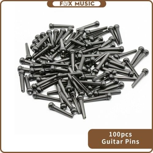 100PCS Acoustic Guitar Pins Accessories Acoustic Guitar Bridge Pins Black Guitar Parts Accessories New
