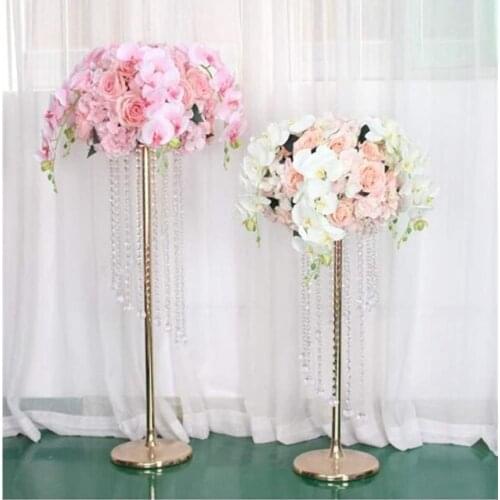 15pcs)wedding vases centerpieces Tall Metal Wedding Flower Stand, Wedding Decor Flower Centerpiece, Long Whrily Acrylic Crystal