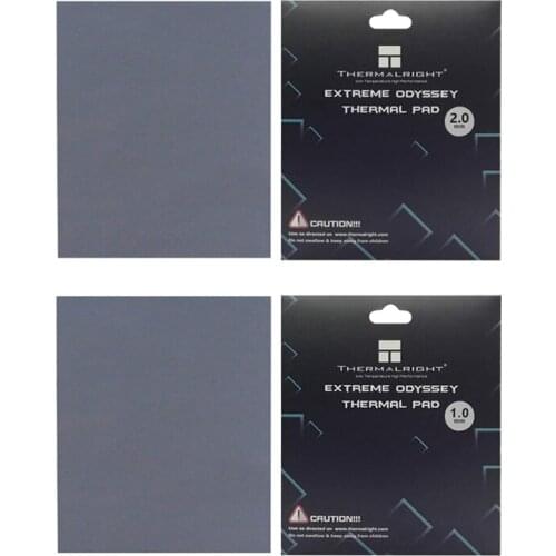 Thermalright 2Pcs ODYSSEY Non Conductive Silicone Thermal Pads for Laptop/GPU/CPU/LED Cooler ,120x120x2MM & 120x120x1MM