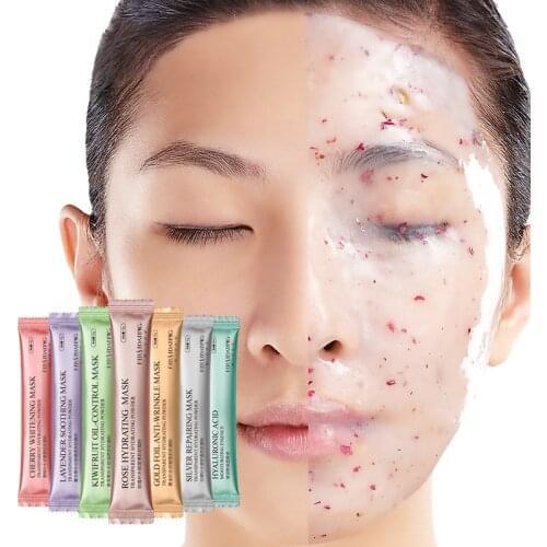 30Pcs/Lot Bulk Sale Hydro Jelly Face Mask Powder Rose Hydrogel Mask Gold Collagen Peel Off Skincare Hyaluronic Acid Facial Mask