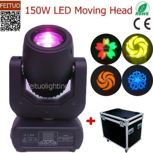 4 pieces with case 150w beam spot zoom moving head led moving head 150w led spot