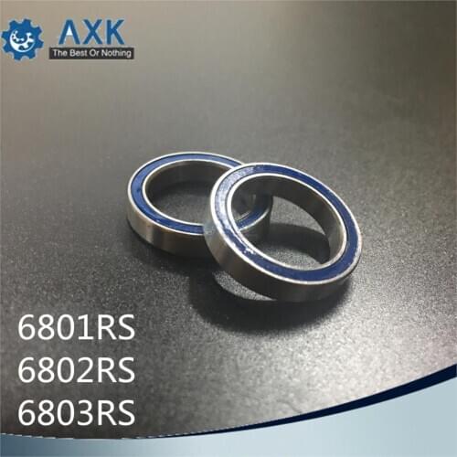 6801RS 6802RS 6803RS Bearing ABEC-3 (10PCS) 12*21*5 mm Thin Section Ball Bearings 61801 RS 2RS With Blue Sealed L-2112DD
