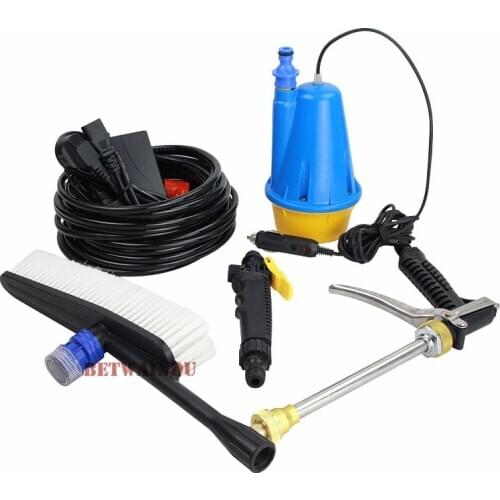 80W Portable Electric Car Washing Machine Pressure Water Pump Water Gun 12V Car Washer