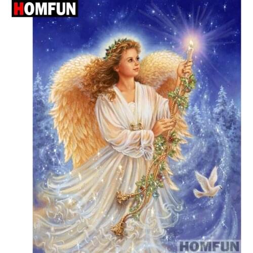 HOMFUN Full Square/Round Drill 5D DIY Diamond Painting "Cartoon angel" Embroidery Cross Stitch 5D Home Decor Gift A07233