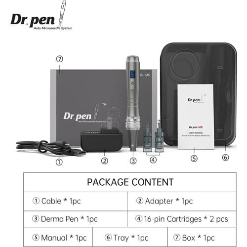 Dr Pen Ultima M8-W Wireless Dermapen Profesional Microneedling Therapy Needle Drag Nano Skin Care Kit Beauty Machine