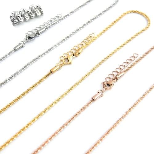 Stainless Steel Babysbreath Chain Necklace For Women Gold/silver color Metal Chain Choker Collares Collier