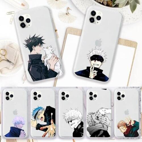 Jujutsu Kaisen Gojo Satoru Phone Case Transparent soft For iphone 5 5s 5c se 6 6s 7 8 11 12 plus mini x xs xr pro max