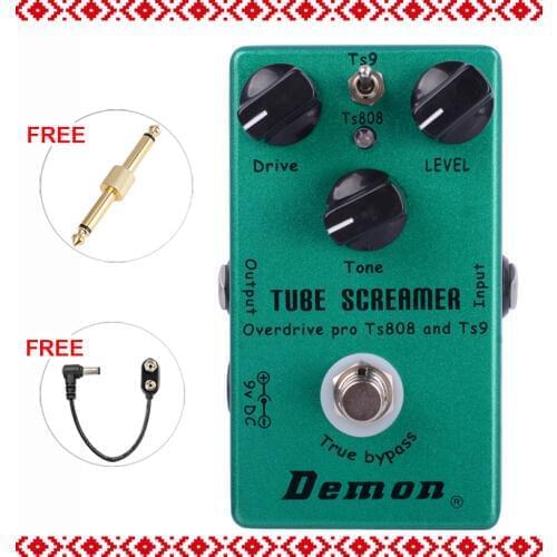 Demon TS9 and TS808 Tube Screamer Overdrive Pro Vintage Electric Guitar Effect Pedal