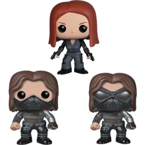 Disney The Avengers 2 Double gun Black Widow Winter Soldier Blindfold Winter Soldier Action Figure Model Toys Gift for Children
