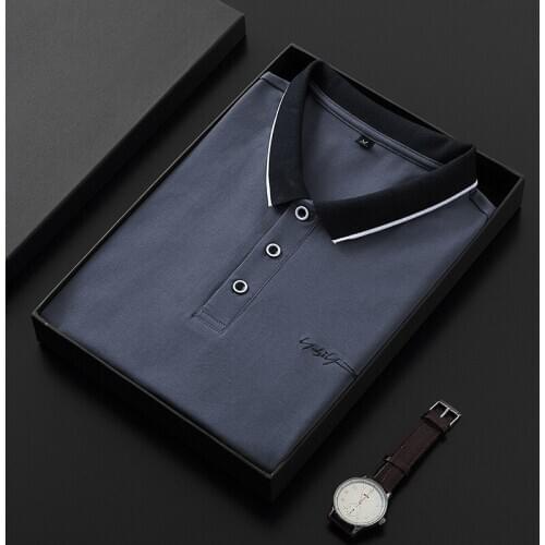 Men T-Shirt Summer Short Sleeve Polo Shirts for Men Clothing Fashion High Quality Polo Men T-Shirt Luxury Cotton Top Tees New