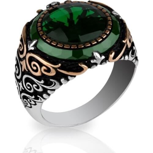 Guaranteed High-quality 925 Sterling Silver AGATE RSTONE Ring Jewelry Made in Turkey Beautifully Crafted for men with gift