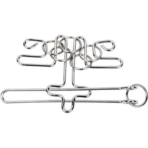 Challenging IQ Metal Wire Baffling Magic Brain Teasers Puzzle Game for Adults Kids