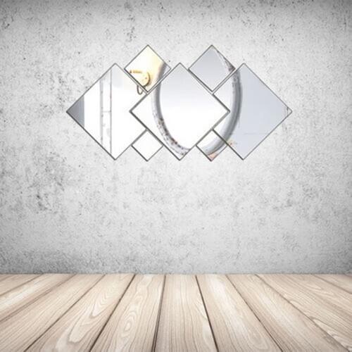 Personality Creative Diamond Mirror Wall Stickers Plastic Strong Adhesion Wall Stickers DIY 3D Mosaic Wall Stickers Home Decor