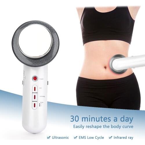 Deciniee Infrared Ultrasonic Body Massager Device 3 in 1 EMS Ultrasound Slimming Fat Burner Cavitation Face Beauty Machine Tool