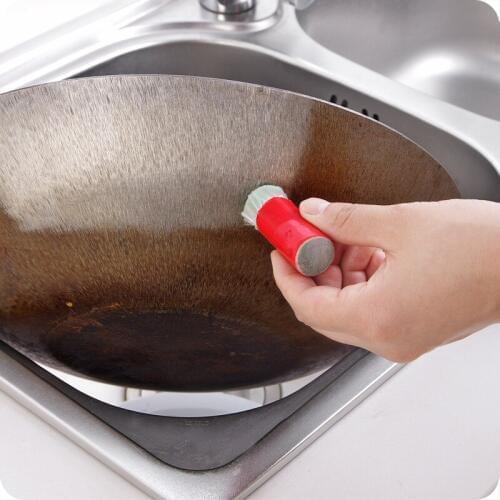 Kitchen Mini Cleaning Wash Brush Magic Stick Metal Rust Remover Stainless Steel Decontamination Cleaning Brushes Pan Pot Cleaner