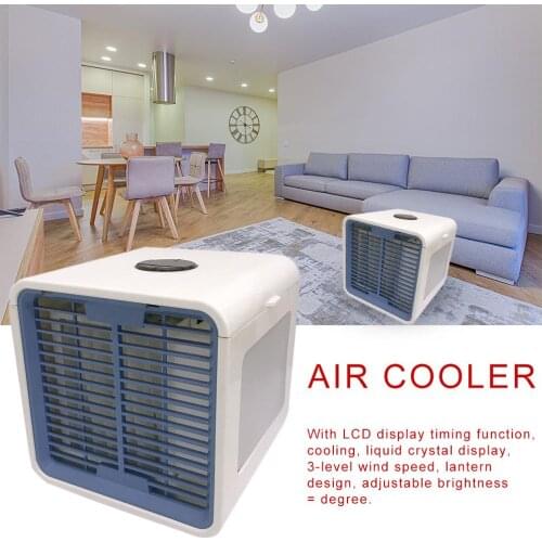 Summer Car Portable Mini Air Conditioner Cooling USB LCD Timing Cooler For Bedroom Cooler Fan Comfortable