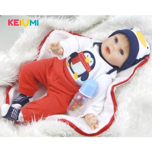 Cute Reborn Dolls Babies 22'' For Girl XMAS Gifts Realistic Silicone Vinyl Newborn Dolls 55 cm Cloth Body Baby Brinquedos