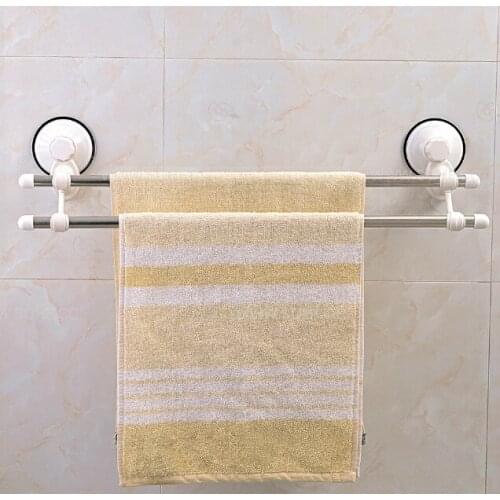 Powerful suction double towel rack stainless steel towel rack / shelf about 60cm