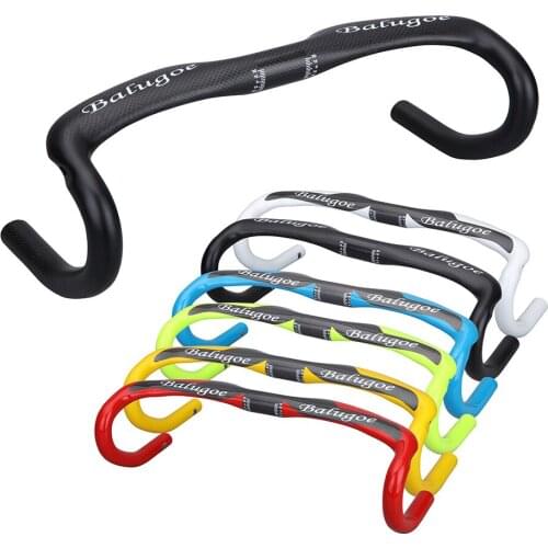 2022 BALUGOE New 3k Matte full carbon fiber road Bike handlebar racing handle Bike bend Bicycle handle 31.8*400 420 440MM black