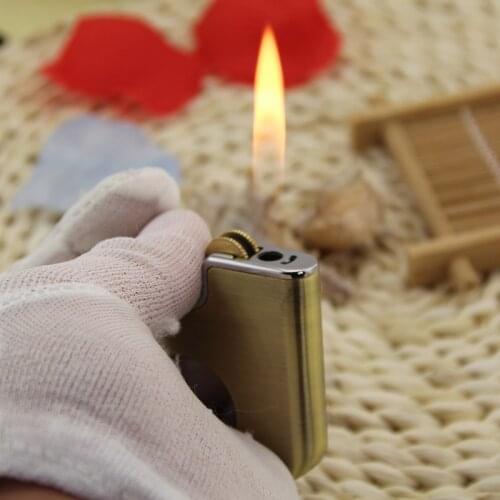 New Open Flame Funny Personality Creative Grinding Wheel Gas Lighter Metal Fashion Light And Easy To Carry Cigar Lighter