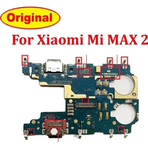 Original For Xiaomi Mi Max2 Charging Port Charger Board Dork Connector USB Plug PCB Ribbon Flex Cable For Mi Max 2 Spare Parts