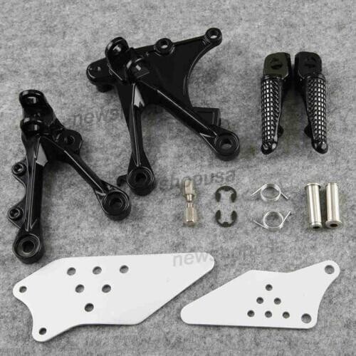 Front Rider Foot Pegs Foot Rests Mount Bracket Kit For KAWASAKI NINJA ZX6R 2005-2008 Motorcycle Spare Parts