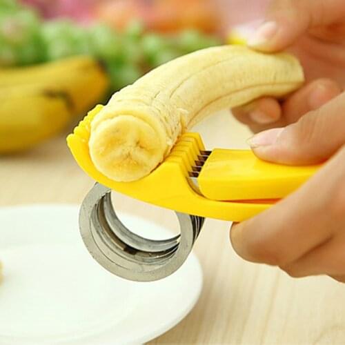 Popular Kitchen Accessories Banana Slicer Chopper Fruit Cutter Cucumber Salad Vegetable Peeler New Cooking Tool Home Creative