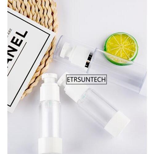 15ml 30ml 50ml 80ml 100ml Transparent Mini Vacuum Pump Vessel Empty Refillable Bottles Portable Airless Bottle F1332