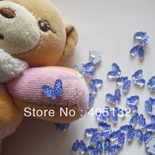 RC-166-8 3D 200pcs/bag Purple Dot Butterfly Shape Decorations Nail Art Decorations