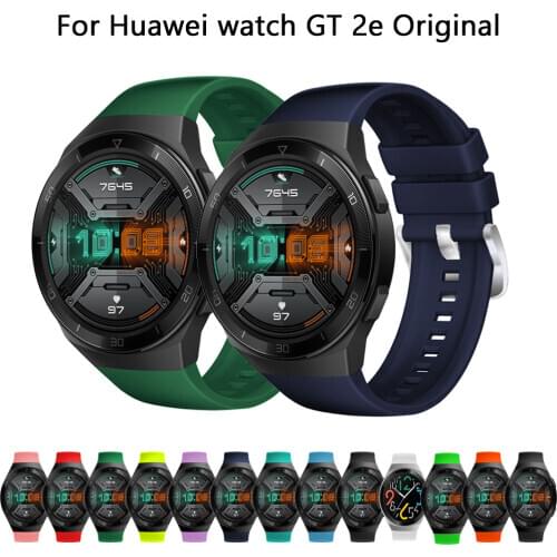22mm Silicone Watch band soft for Huawei watch GT 2e Samrt Watch Wrist bands Sport Bracelet belt