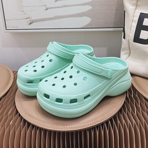 LLUUMIU platform sandals wedges shoes for women 2021 Slippers Soft Bottom Beach Sandals Women Breathable Ankle-Wrap Sandalias