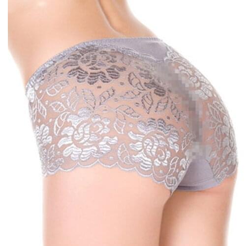 Sexy Women Panty Lace Floral Briefs Plus Size Panties Fashion Cozy Lingerie Mid-Rise Underpants Underwear 13 Colors M-3XL