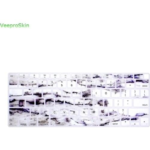 Silicone US Laptop Keyboard Protective Film for MacBook Newest Air 13" 2018 A1932 Owl Hedgehog Panda Starry Night Marble