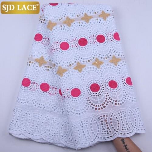SJD LACE Dubai Lace High Quality African Lace Fabric Handmade Embroiderey Swiss Voile Laces In Switzerland For Wedding Sew A1920