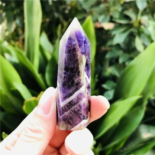 TOP !!!!!! NATURAL Dream Amethyst QUARTZ CRYSTAL WAND POINT HEALING