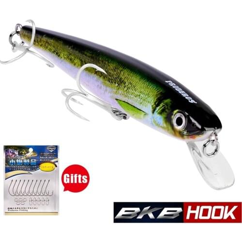 1pc 11cm/11.5g 11-color Minnow Lure Bait with Double 6#BKB Fishing Hook Fishing Tackle with Gift Accessories