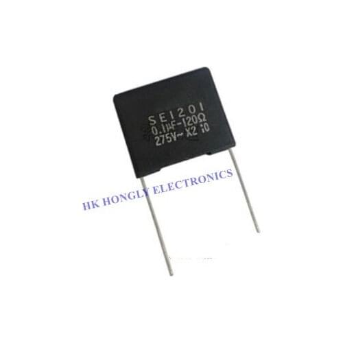 10PCS SE12001 SE1201 103 104 0.01UF 0.1UF 275VAC 120 OHM CAPACITOR